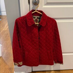 Burberry Red Quilted Women's Jacket